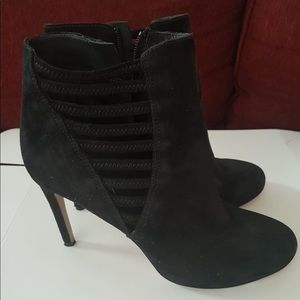 Via Spiga Black Swede Boots